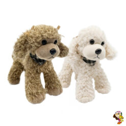 Caniche de peluche perro con banana 35 cm