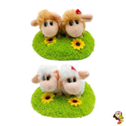 Oveja de peluche con pasto ovejitas 19 cm