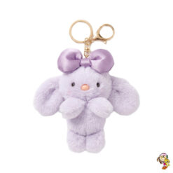 Llavero conejo con moño charm de peluche