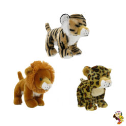 Felino de peluche leon tigre leopardo 32 cm