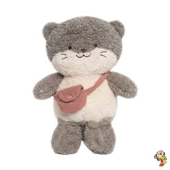 Peluche nutria kawaii con bolso 25 cm.