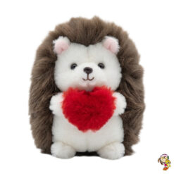 Erizo de peluche con corazon 20 cm.