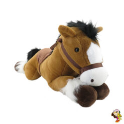 Caballo de peluche acostado grande 85 cm