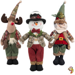 Peluche navideño papa noel muñeco de nieve reno decoracion navidad.