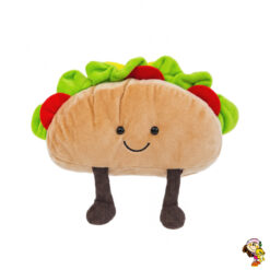 Taco de peluche sandwich con patitas 20 cm