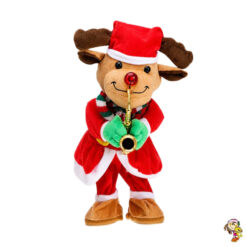 Reno navideño de peluche repetidor con musica